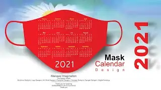 2021 Mask Calendar Design in Coraldrw
