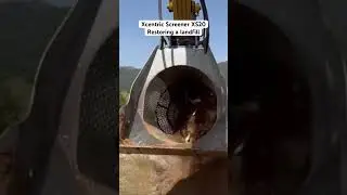 Xcentric Screener, screening bucket, XS20 recycling material for restoring a landfill in Spain