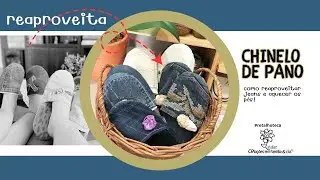 Chinelo-pantufa de pano. Reaproveita um jeans!