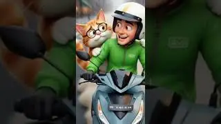 kucing oyen ikut bonceng motor ojek online
