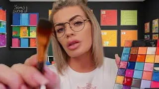 ASMR weird girl paints your face in class 🎨 (face touching / brushing roleplay)