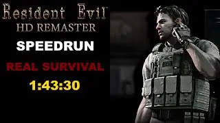 Resident Evil Remake - Chris, Real Survival, Speedrun (1:43:30)