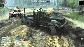 Spintires Дед вытаскивает внука