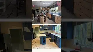From outdated to outstanding! #dream #kitchen #transformation #beautiful #colors #subscribe