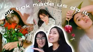 sisters recreate viral tiktok photography hacks/photoshoot challenges