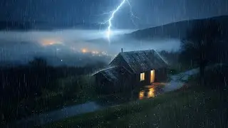 Heavy Rain and Thunder Sounds for Sleeping | Thick Rainfall with Deep Storm Atmosphere