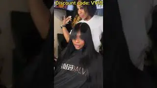 5x5 HD Closure Install | Quick Weave Straight Hair | Cut Fringe Bangs