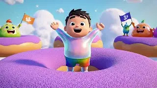 Fall Guys Jelly Runner Jumps Over Spinning Obstacles | Nursery Rhymes for Kids