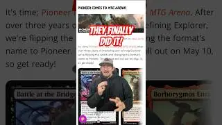 WOTC MAKES A HUGE ANNOUNCEMENT ON MTG ARENA! #reels #mtg #pioneer #magic #competitive