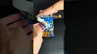 I love this bag clipper that has a hole for you to grab snacks and just works perfectly!