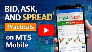 Bid, Ask, and Spread/Lot Size & Pips Explained On MT5 MOBILE | Trading Basics for Beginners