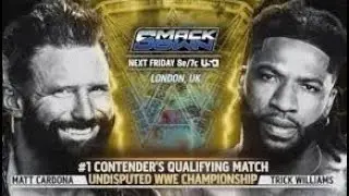 WWE Title #1 Contendership Qualifying : Matt Cardona vs Trick Williams - WWE Smackdown 16/01/26