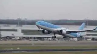 Jetairfly Boeing 767-38E(ER) Take off at Brussels Airport / OOJAP