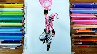 How to draw kid buu | Majin Buu drawing 
