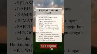 Firasat datangnya Haid || bener gak nih? #youtubeshorts #shortvideo #short #shorts #top #tips