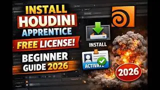 How to Install Houdini Apprentice License (FREE) | Complete Beginner Guide 2026