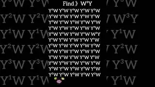 puzzle W&sup3;Y is well-hidden in this screen. Can you spot it under 4 sec. #hidden #spot #puzzles #123