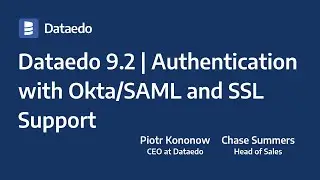 Dataedo 9.2 | Authentication with Okta/SAML and SSL Support
