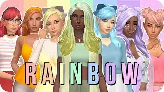 Sims 4 Create A Sim - Rainbow ❤️💛💚