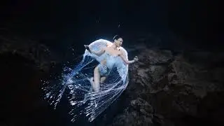 Daytime ambassador in the dark Model Nello Mermaid Makeup Oriental Shark Lighting Tea Cube