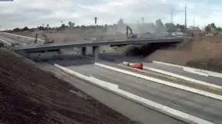 I-805 DARmageddon E. Palomar Street Bridge Demolition - view from South 1080HD