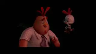 Chicken Little - Buck Cluck tells the truth to Melvin red alien scene