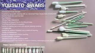 Cleanroom Foam Swabs for Precision Cleaning / Cleaning Swab Foam Tips Sponge Stick