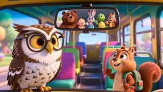 Baby Bear&rsquo;s School Bus Ride 🐻🚌🌈🎶 Fun Learning & Adventure Song for Kids | Nursery Rhyme