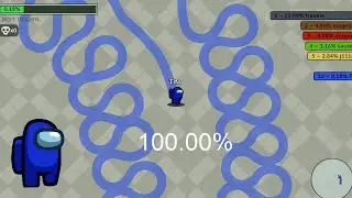 Paper.io 2 [Amogus.io] Map Control: 100.00% Among Us