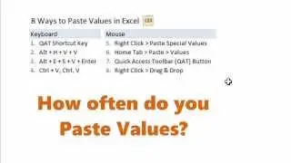 Paste Buddy Demo - Keyboard Shortcuts for Excel's Paste Special Commands