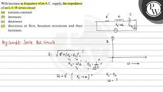 With increase in frequency of an A.C. supply, the impedance of an L-C-R series circuit:
