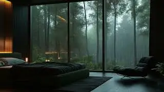6 Hours of Rain in a Modern Bedroom 🌧️ Cozy Night Ambience for Sleep, Study & Relaxation