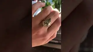 4.28ct grey pear diamond ring set by Anueva Jewelry