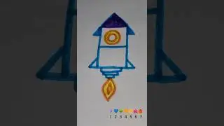 We paint the rocket in the colors of the emojis#art#tutorial#drawing#coloring#artwork#cartoon