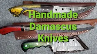 Handmade Damascus Kitchen Knives are Back In Stock !! #damascus #knives #blakerfamilyfirearms