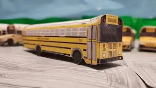 February 2025 papercraft modeled school bus collection part 2