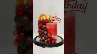 FRUIT TART BIRTHDAY CAKE simple CARVING FRUIT ART @dunia.sayuran