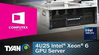 Сервер MiTAC Computing 4U2S с 8 графическими процессорами: поддерживает графические процессоры NVIDIA Enterprise и процессоры Intel&reg; Xeon&reg; 6-го поколения