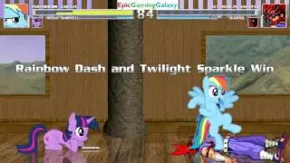 Rainbow Dash And Twilight Sparkle VS Strider Hiryu And Deadpool In A MUGEN Match / Battle / Fight