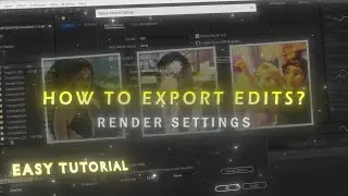 How to Export Edits Without Losing Quality ? | Render Settings | After Effects Easy Tutorial