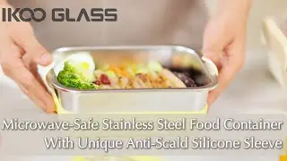 Microwave-Safe Stainless Steel Food Container | With Unique Anti-Scald Silicone Sleeve