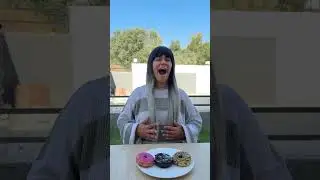 Fork vs colorful donut 🍩💪