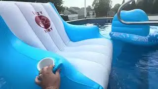 GoFloats Floating Pool Lounge Chair Review &ndash; Relax & Sip Without getting your hair wet!