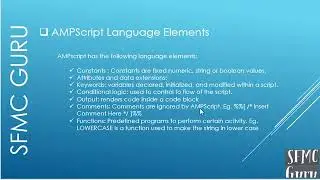 Salesforce Marketing Cloud  AmpScript Basics