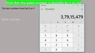 28 12 Find that the given number is divisible by 5 or not
