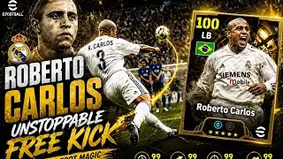 Roberto Carlos Best Free Kick | eFootball 🔥 #efootball #football 
