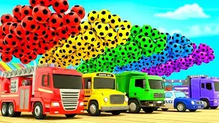 Learn Colors with Toy Assembly Construction Car & School Bus | Toddlers