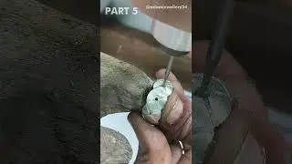 Making Silver Cushion Pattern Ring With Diamond | Part-05 #jewelrymaking #silverring #silversmith