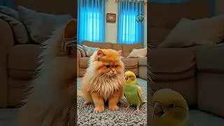 why this cat loves his parrot friend #comedyeffect #shorts