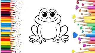 ASMR 🎨 Coloring Frog 🐸#asmr #art #frogs